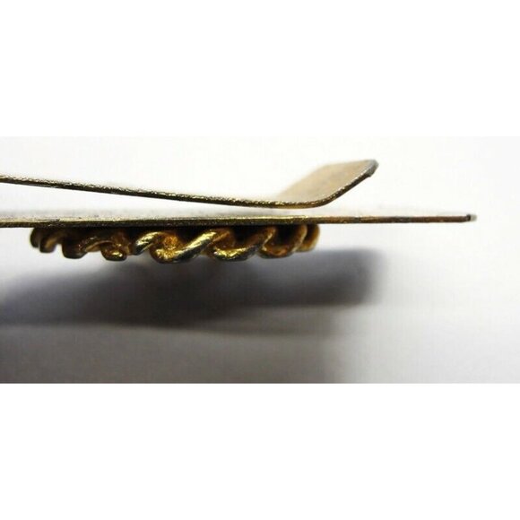 Money Clip Roosevelt Dime 1973 Gold Tone Credit Card Cash ID Holder - Picture 4 of 8